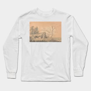 Landscape with Barn by J.M.W. Turner Long Sleeve T-Shirt